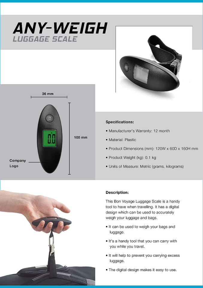 Any Weight Luggage Scale