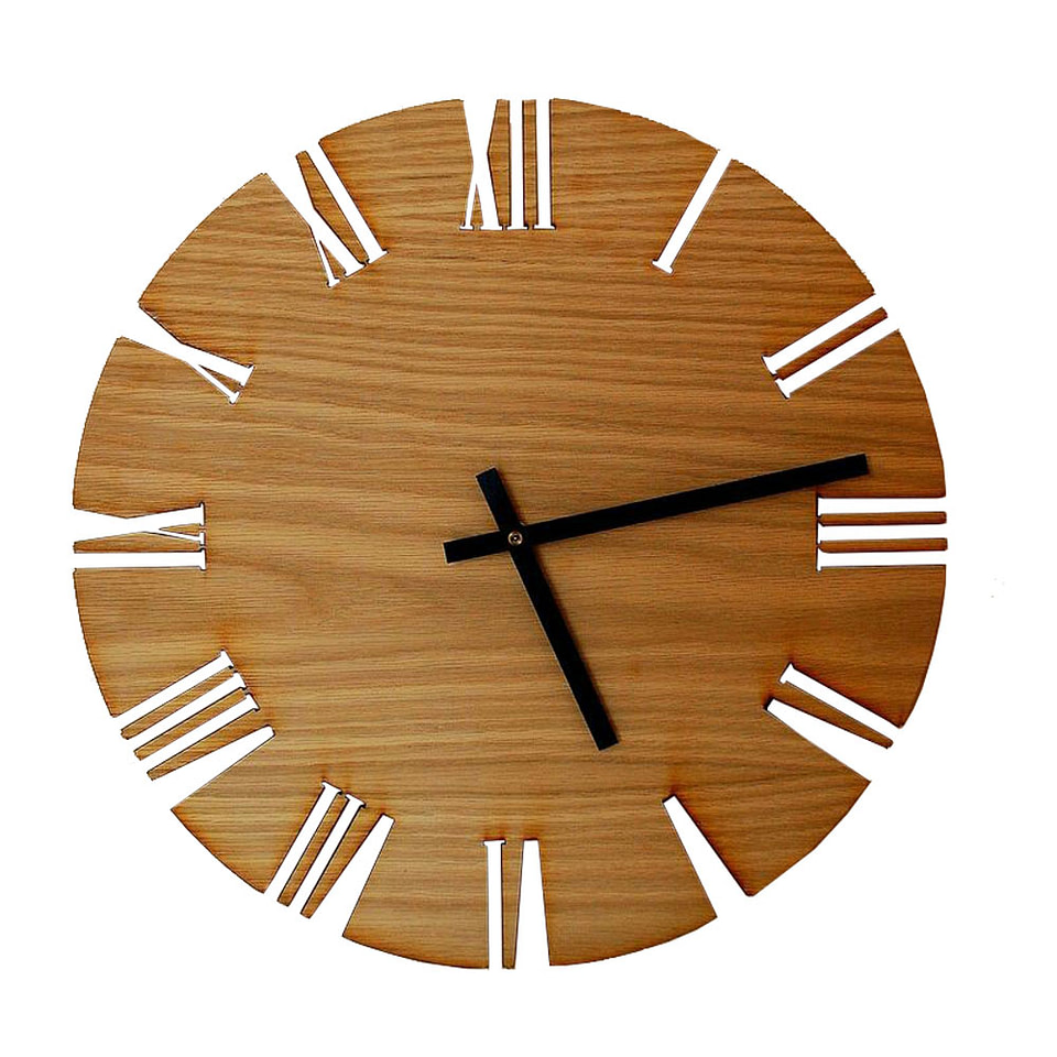 Wood Clock Vertical Plain